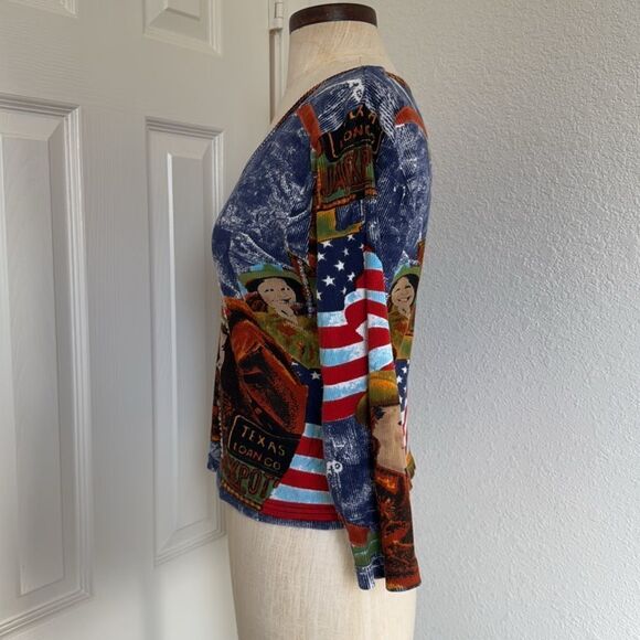 Texas Jackpot y2k graphic crop tee 3/4 sleeve - Picture 11 of 11